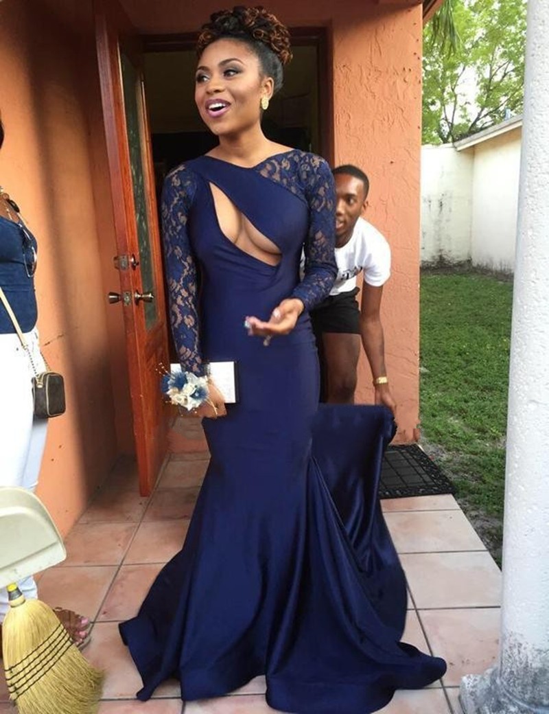 Navy blue hotsell evening gown
